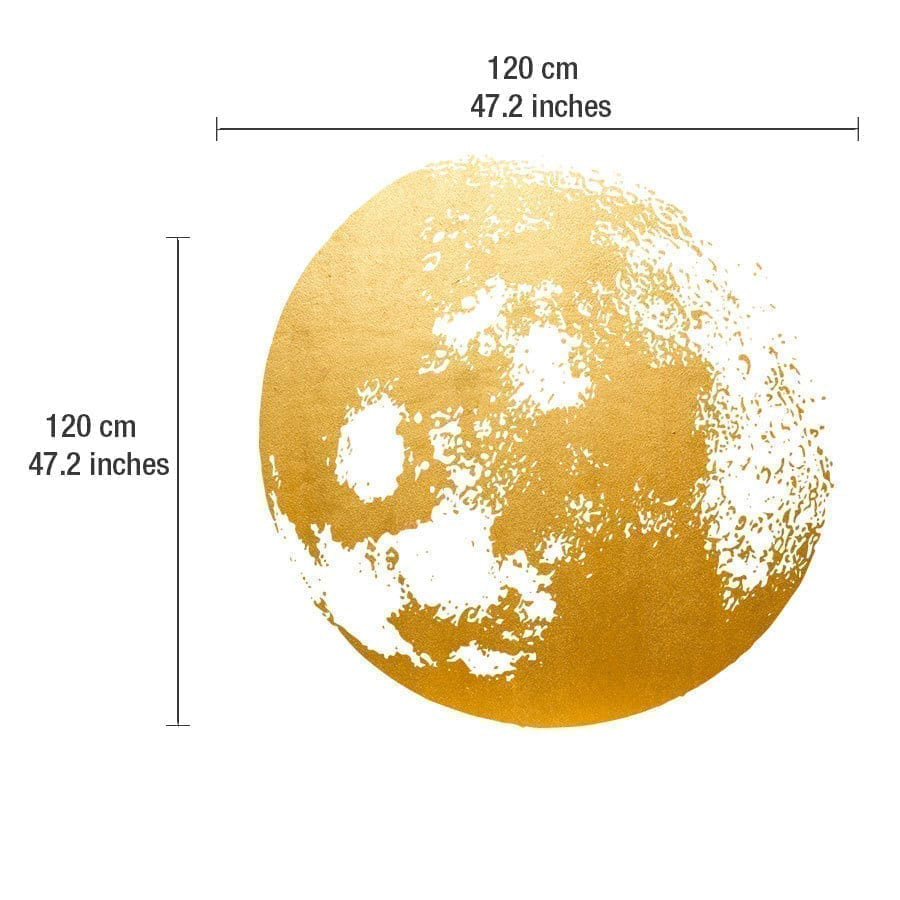 Golden Moon Wall Decal Dimensions
