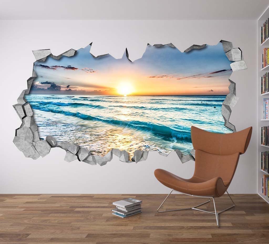Beach View 3D wall art