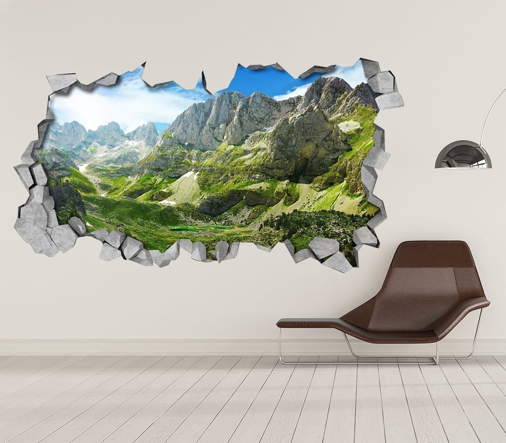 Groene bergen 3d wallpaper moonwallstickers.com