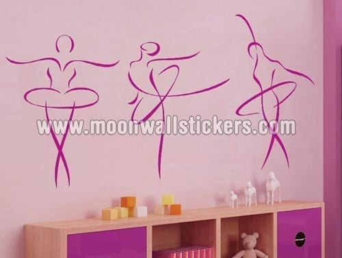 Vinilo Decorativo para Cuarto de Niñas Bailarina Vinilo Decorativo para Cuarto de Niñas Bailarina