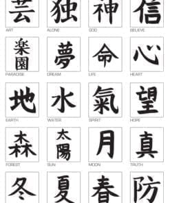Water Mizu Kanji Japanese Character Vinyl Decal Sticker