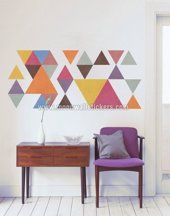 Triangles Geometric Wall - Moonwallstickers.com