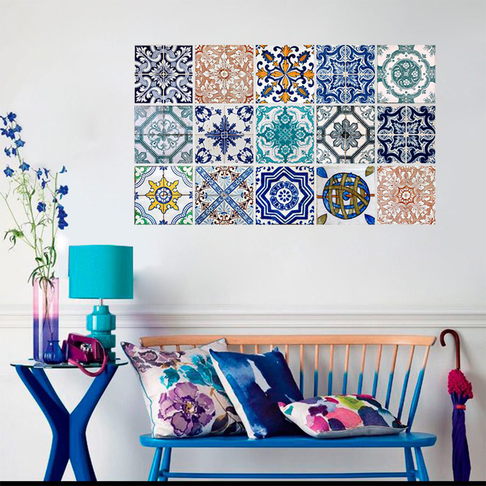 24 vinilos azulejos spritziana - adhesivo de pared - revestimiento