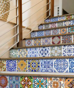 Portuguese Tiles Azulejos Stickers - Stairs