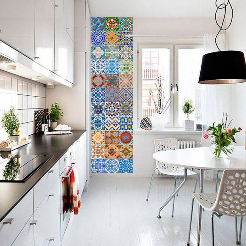 5X Tile Stickers Wall Floor Paper Non Slip Waterproof Kitchen