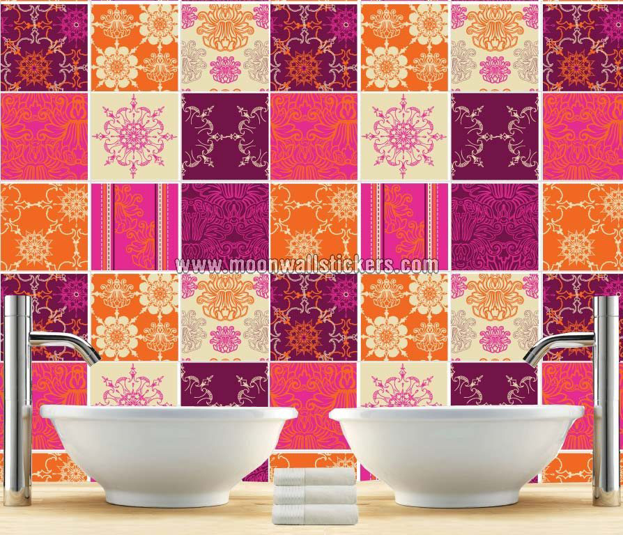 Bathroom Tiles Stickers indian patchwork stickers for tiles Bathroom Tiles Stickers indian patchwork stickers for tiles