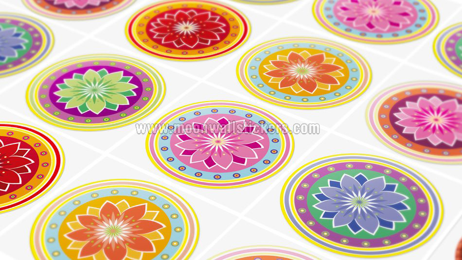 Adhesivo Pared Azulejo Mandalas Armario Resina Aki ~ Adhesivo Pared Azulejo Mandalas