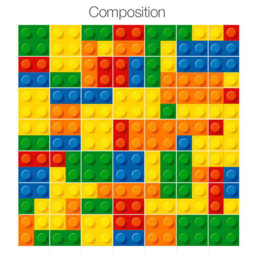 Bricks Tile Stickers - Composition