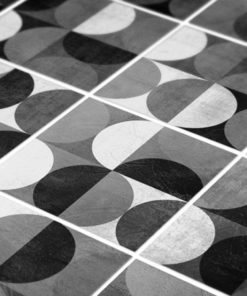 Wall Tile Stickers Mid Century Rounded - Detail