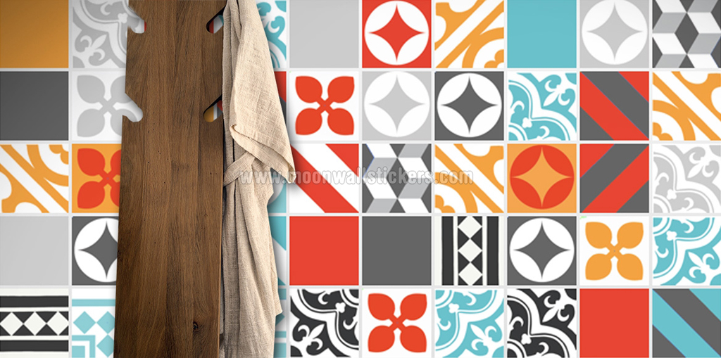 Cover Tiles Stickers Yellow Pattern Stickers To Cover Tiles Color Life