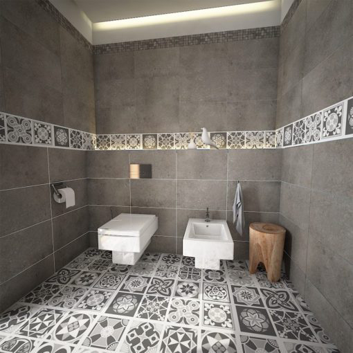 Grey Scale Floor Tile Decals - Floor