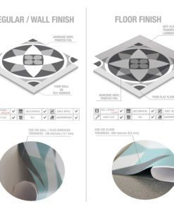 Grey Scale Floor Tile Decals - Material