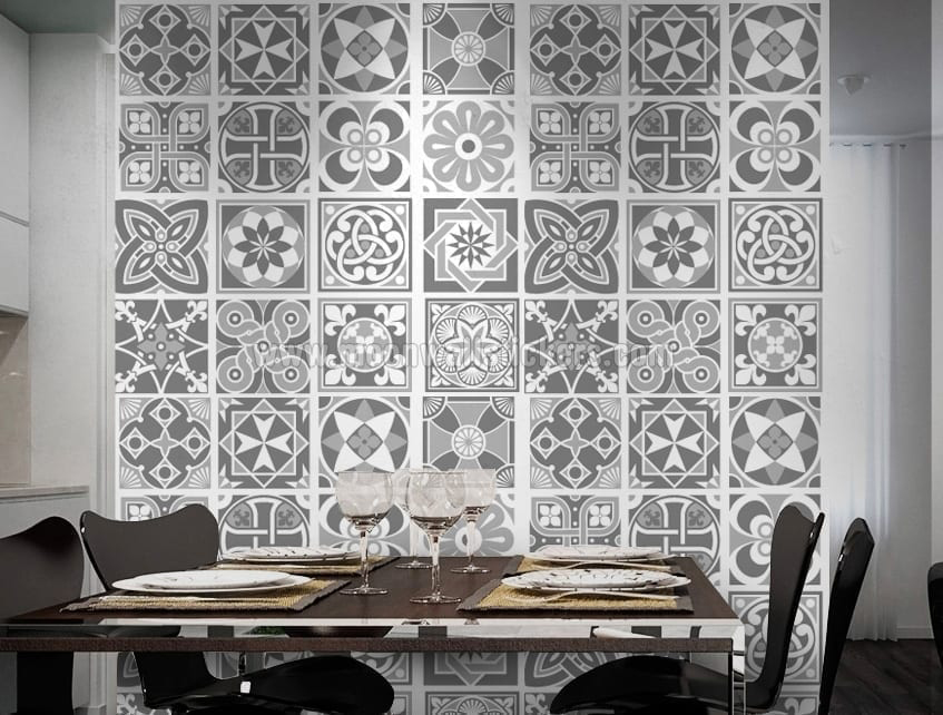 Grey Scale Tile Stickers