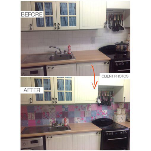 Patchwork Tile Stickers - Before & After