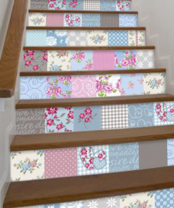 Wall Stickers And Tile Moonwallstickers Patchwork Tile Stickers Wall Stairs