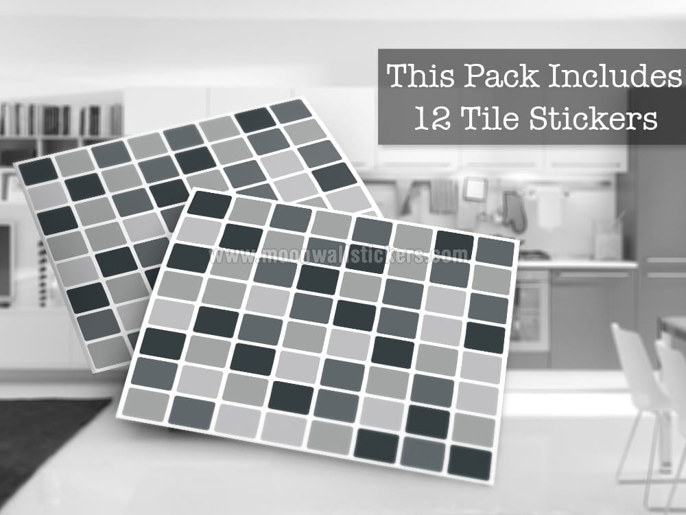 Mosaic Tile Decals Black Mosaic Tiles Decals
