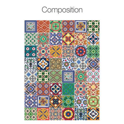 Talavera Tile Decals - Composition