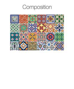 Talavera Tile Decals - Composition 24