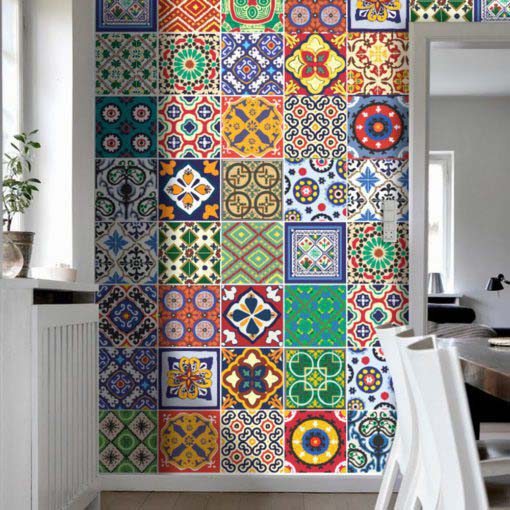 Talavera Tile Decals - Wall 2