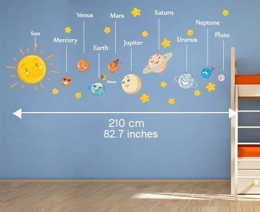 Solar System Bedroom Decor Quot For Jordan My Little | solar system sticker for nursery or kids bedroom Solar System Bedroom Decor Quot For Jordan My Little | solar system sticker for nursery or kids bedroom