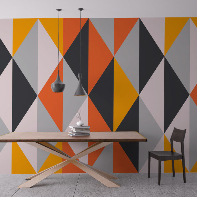 Geometric Wall Mural by ArtvonDanielle