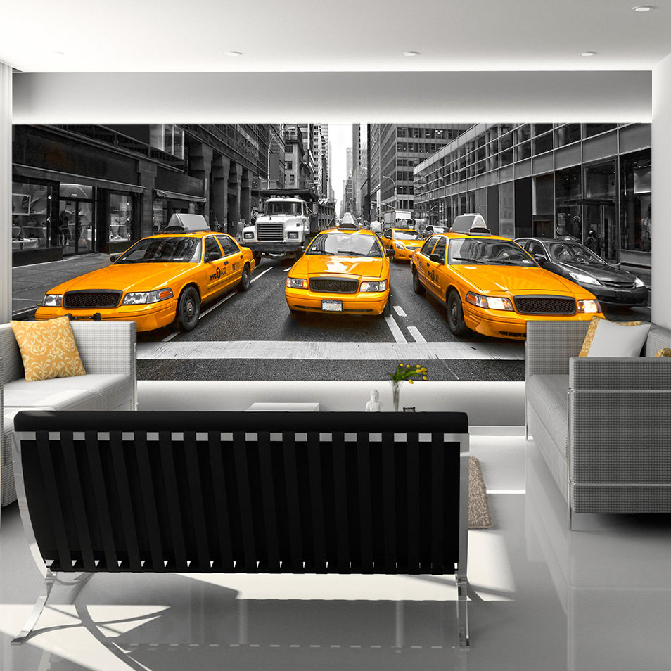 New York Yellow Cabs Wall Mural