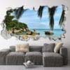 Rocas de la playa 3D Wallpaper