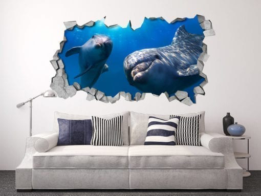 Dauphins Bonjour 3D Panneaux