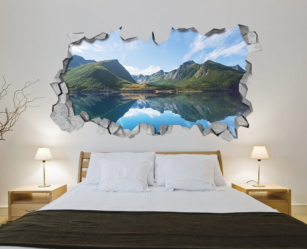 Lake Wall Art lake mountains wall art - moonwallstickers Lake Wall Art lake mountains wall art - moonwallstickers