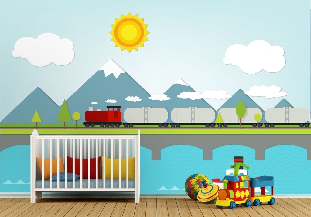 Train Nursery Decor Murals