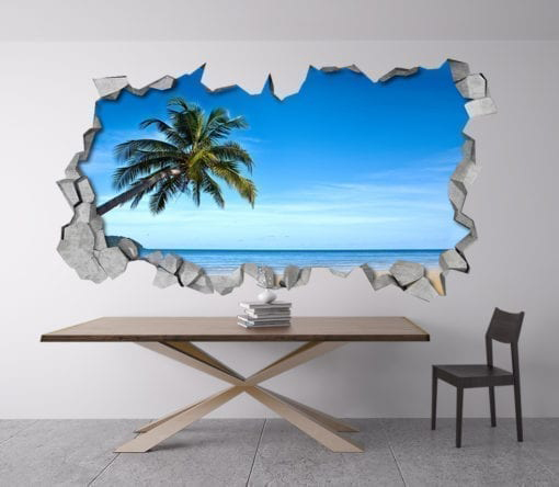 Playa Tropical pared 3D