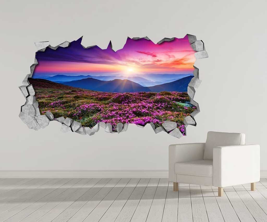 Purple Landscape 3D  Wallpaper Moonwallstickers com