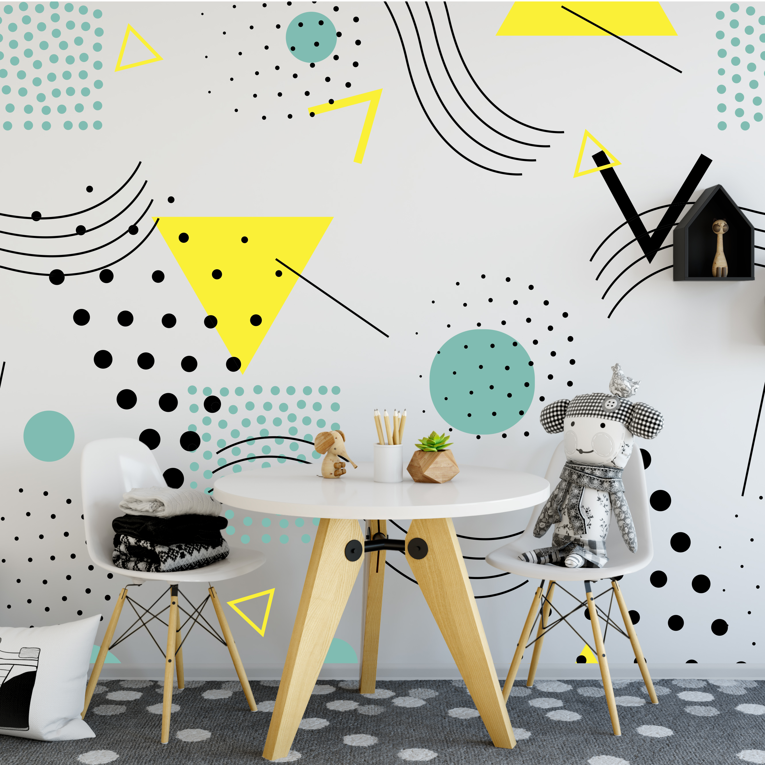 Pop Art Design Repositionable Wallpaper Moonwallstickers Com
