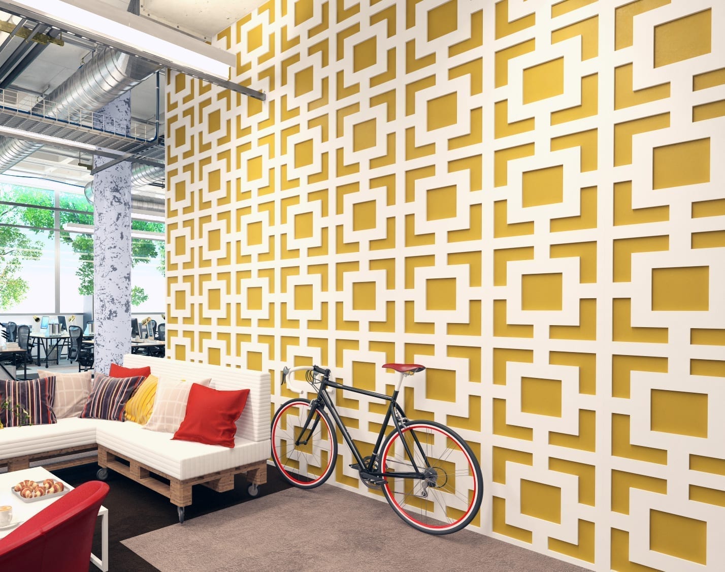 Mid Century Modern 3D Wall Panels Moonwallstickers com Mid Century Modern 3D Wall Panels Moonwallstickers com