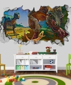 velociraptor-dinosaur-family-3d-wallpaper