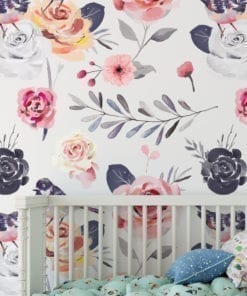 Vintage Floral Nursery Wallpaper