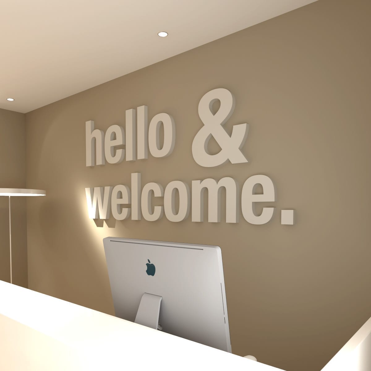 Hello & Welcome Office Design 3D