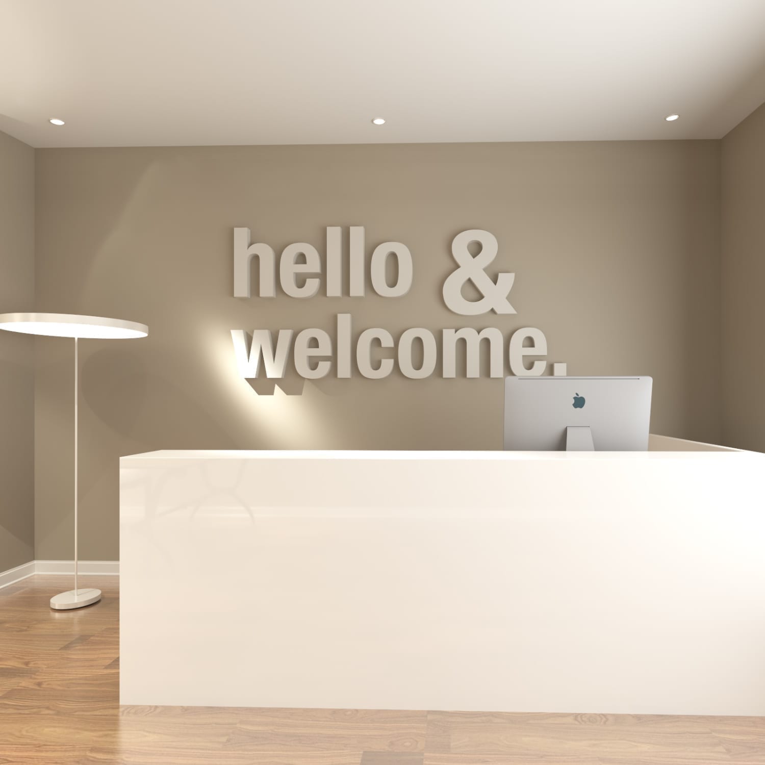 Hello & Welcome Office Design 3D
