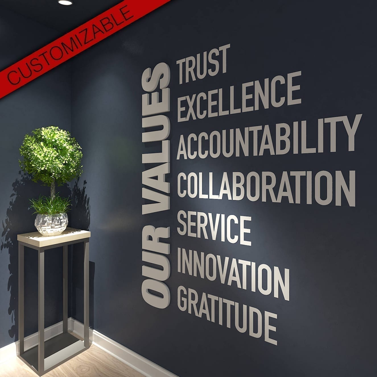 Our Values Escritorios de Oficina 3D Moonwallstickers com