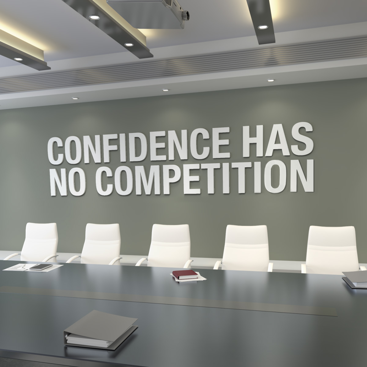 Wall Decal Motivational Wall Decor Vinyl Stickers & Decals Confidence Has No Competition
