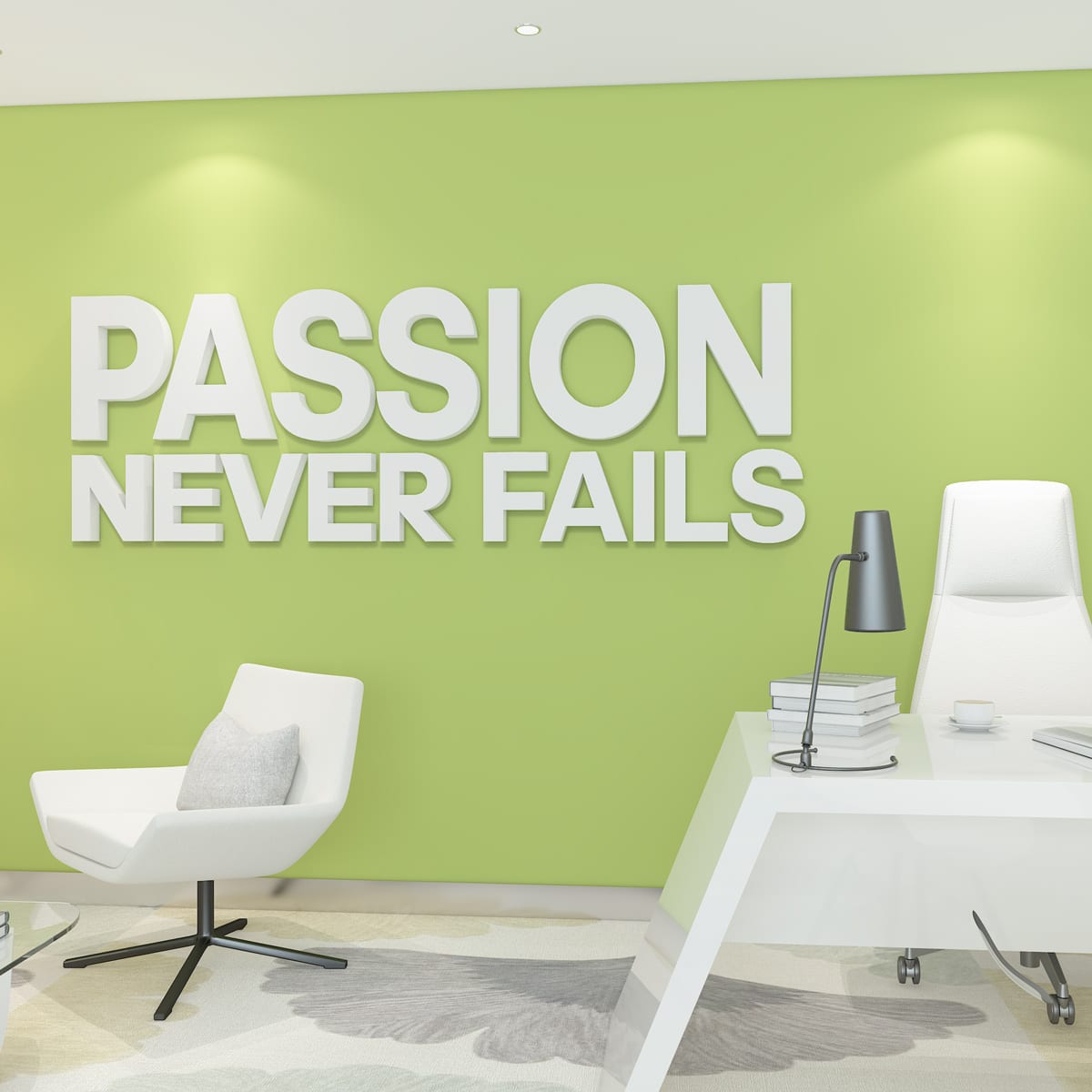 Passion Never Fails 3d Office Wall Decor Moonwallstickers Com