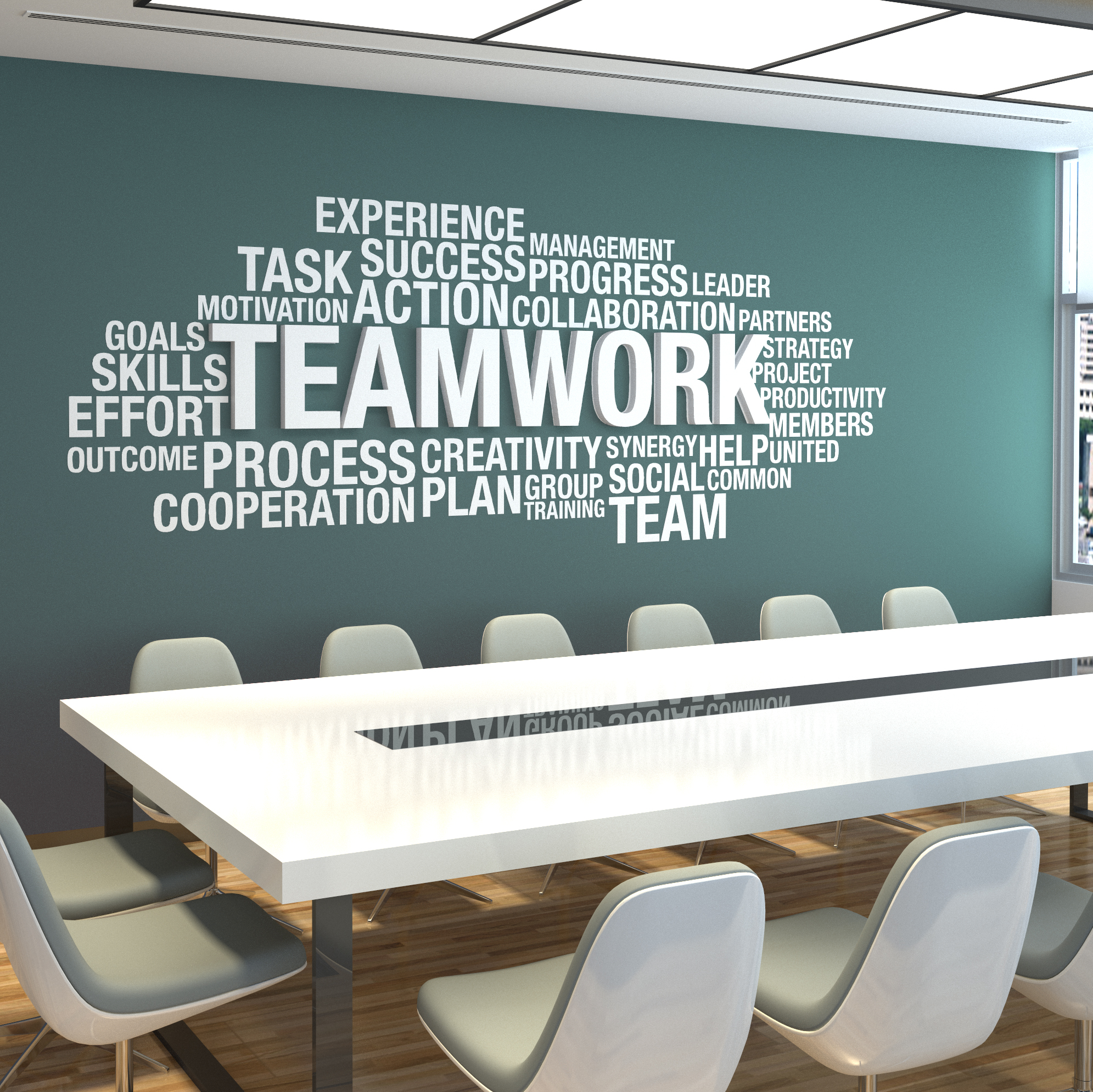 Team Work  3D Office  Wall  Decor  Moonwallstickers com