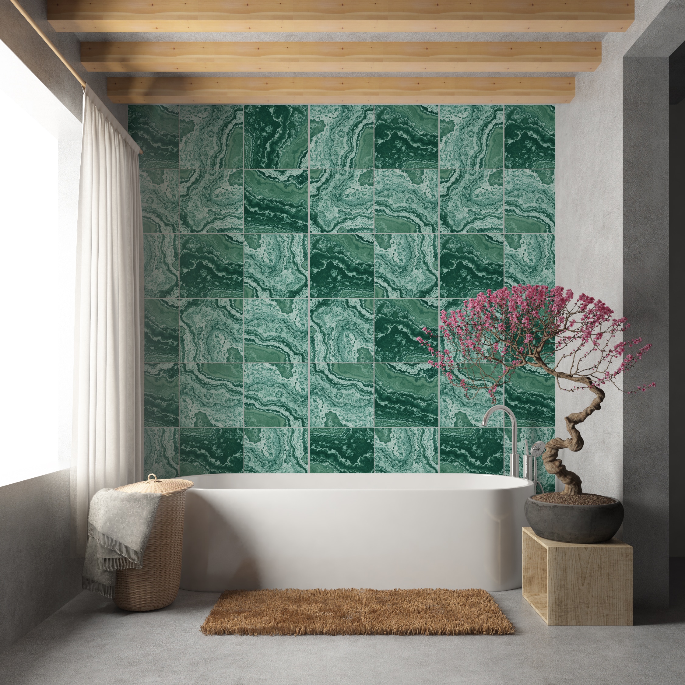 Green Onyx Tile Stickers Pack Of 10 Moonwallstickerscom