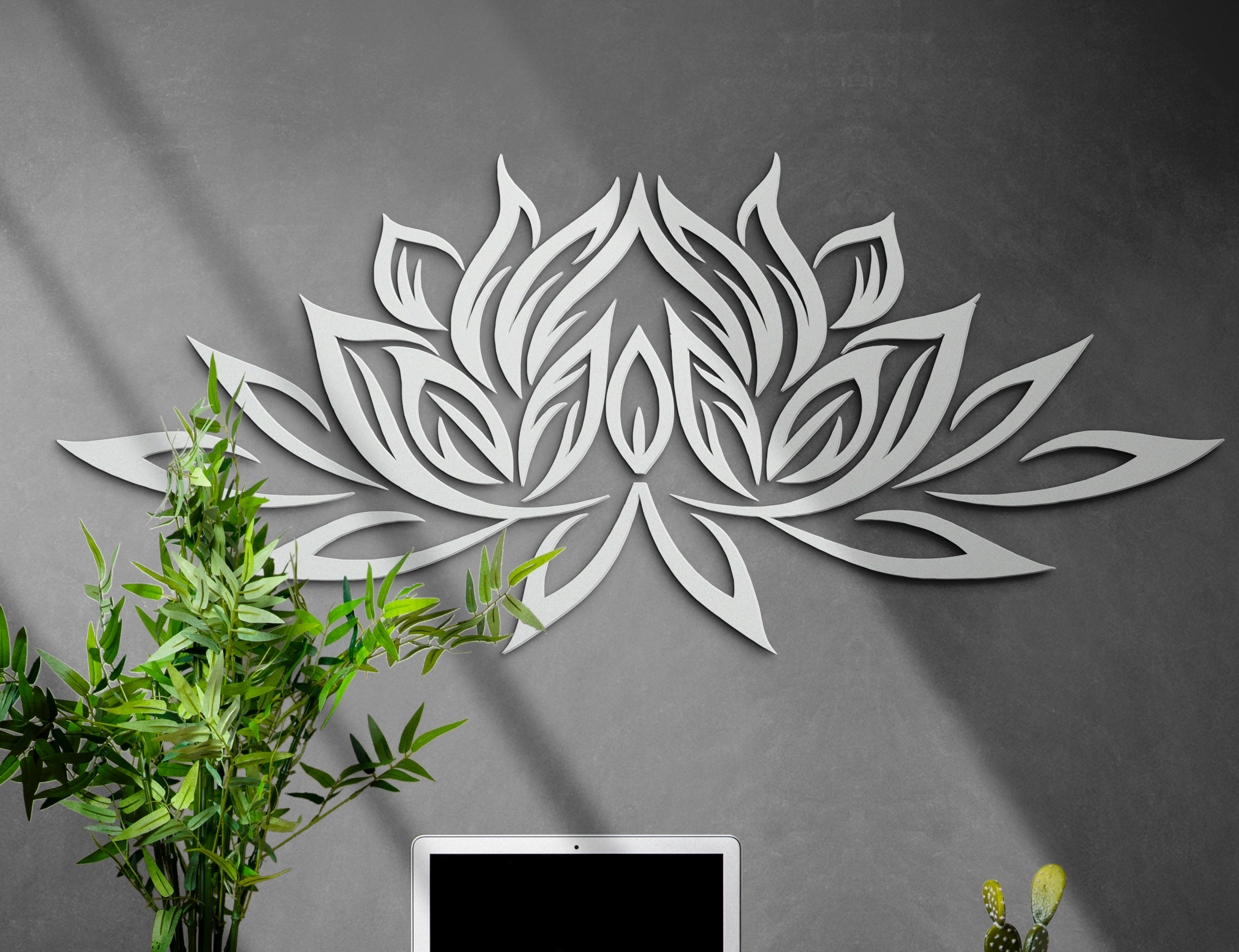 Décoration Murale Fleur de Lotus avec Fleur de Vie - Mandala Fleur
