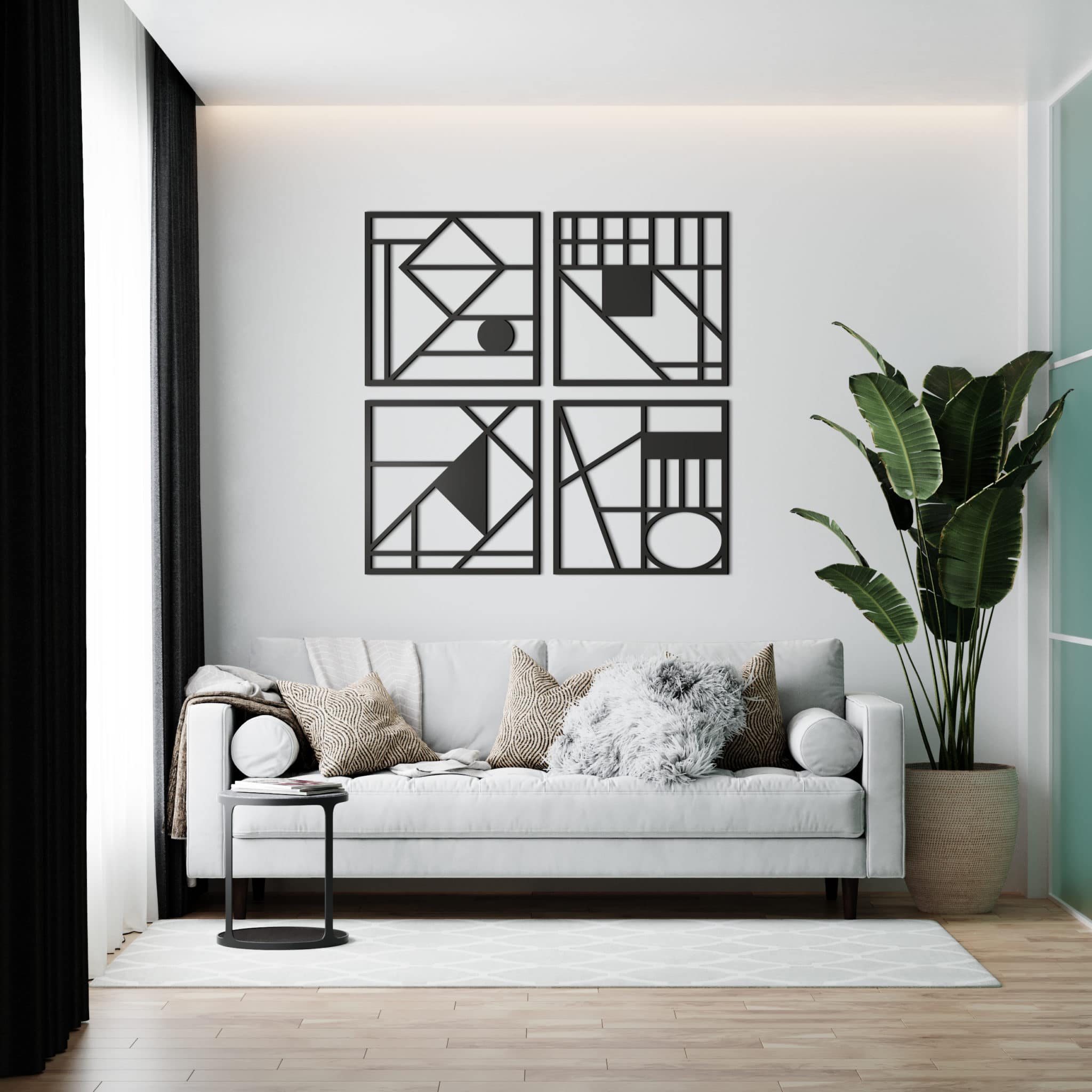 Geometric Composition 3D Wall Art